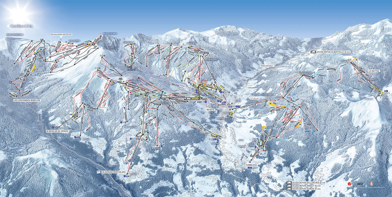 Plan des pistes megeve ski map megeve 